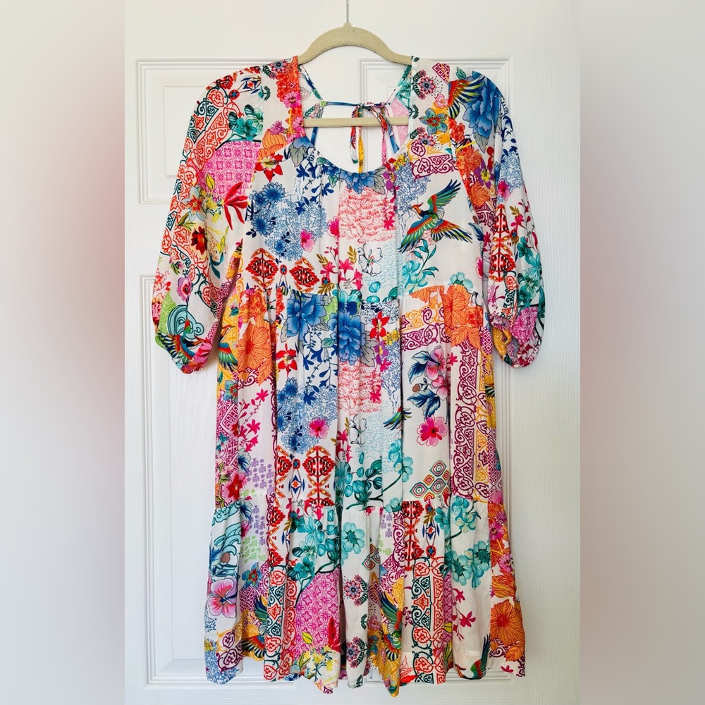 Johnny Was, Colorful Floral Beach Dress, NEW!